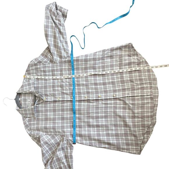 Peter Millar plaid button down shirt men’s large 100% cotton long sleeve - Picture 3 of 5